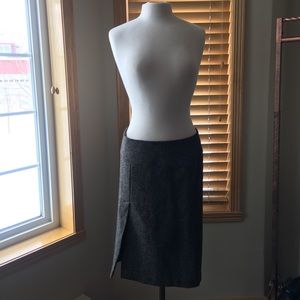 D&G Skirt Herringbone 100% wool brown black 44
